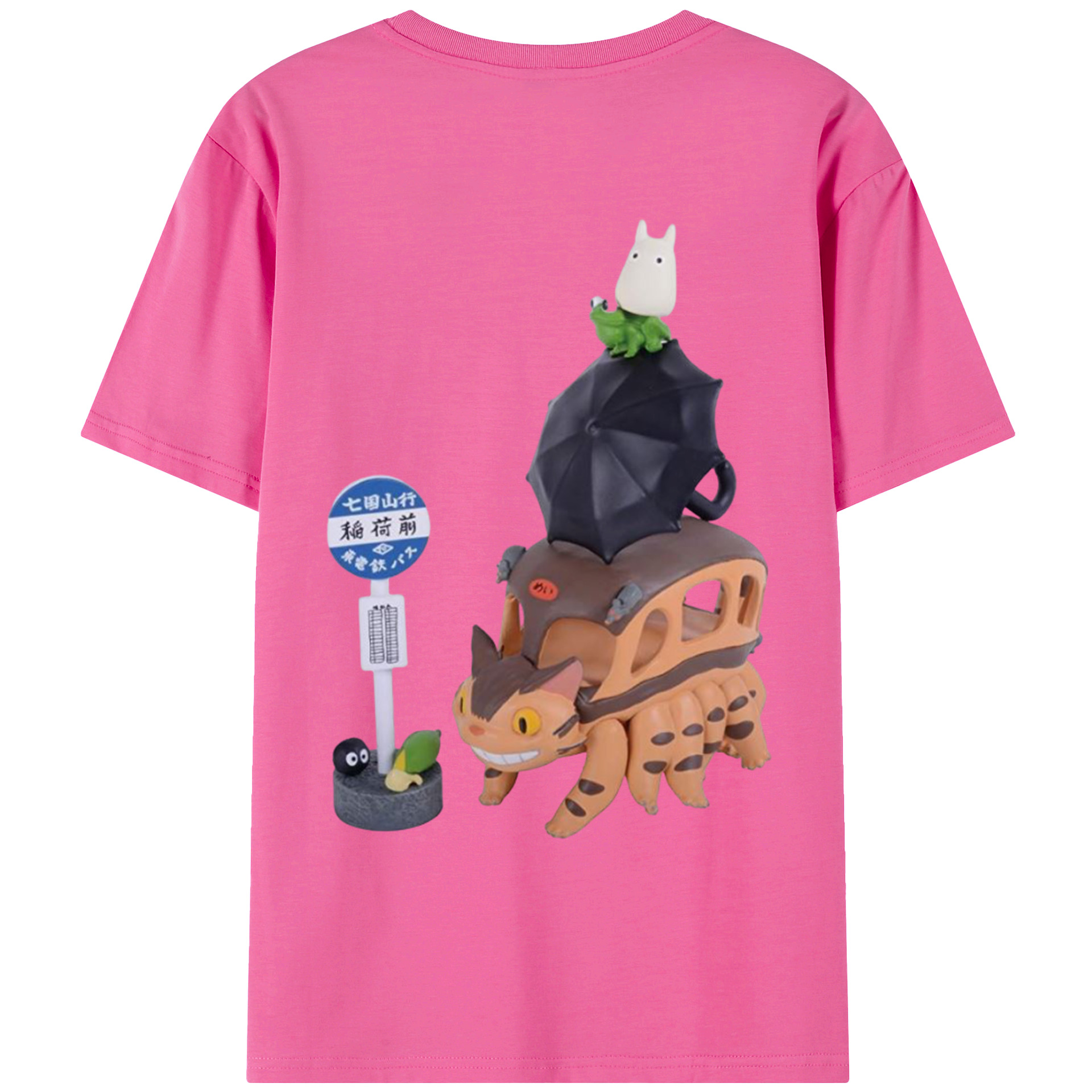 （画像用） となりのトトロ 草壁メイ 草壁サツキ My Neighbor Totoro Satsuki Kusakabe Mei Kusakabe レディース半袖Tシャツ(バックプリント)